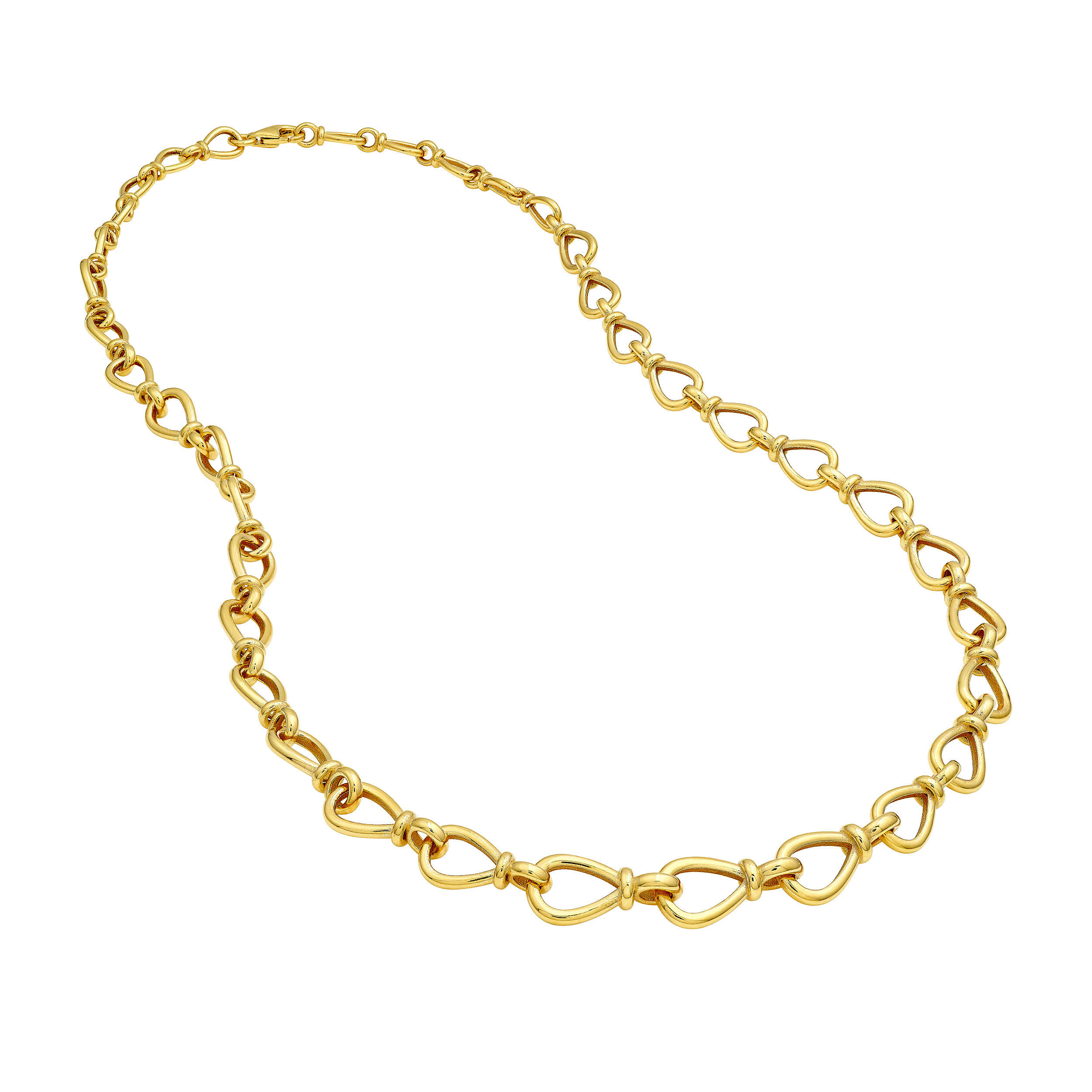 Graduated Teardrop Link Necklace - Midas Chain