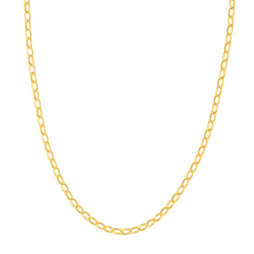 4.5mm Hollow Oval Forzentina Chain with Pear Lock - Midas Chain