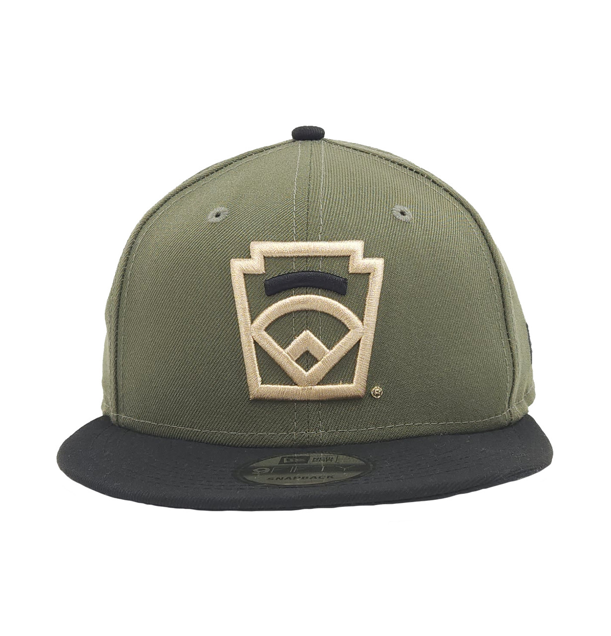 New Era 9Fifty Olive Green Keystone Emblem Logo Youth Snapback Cap