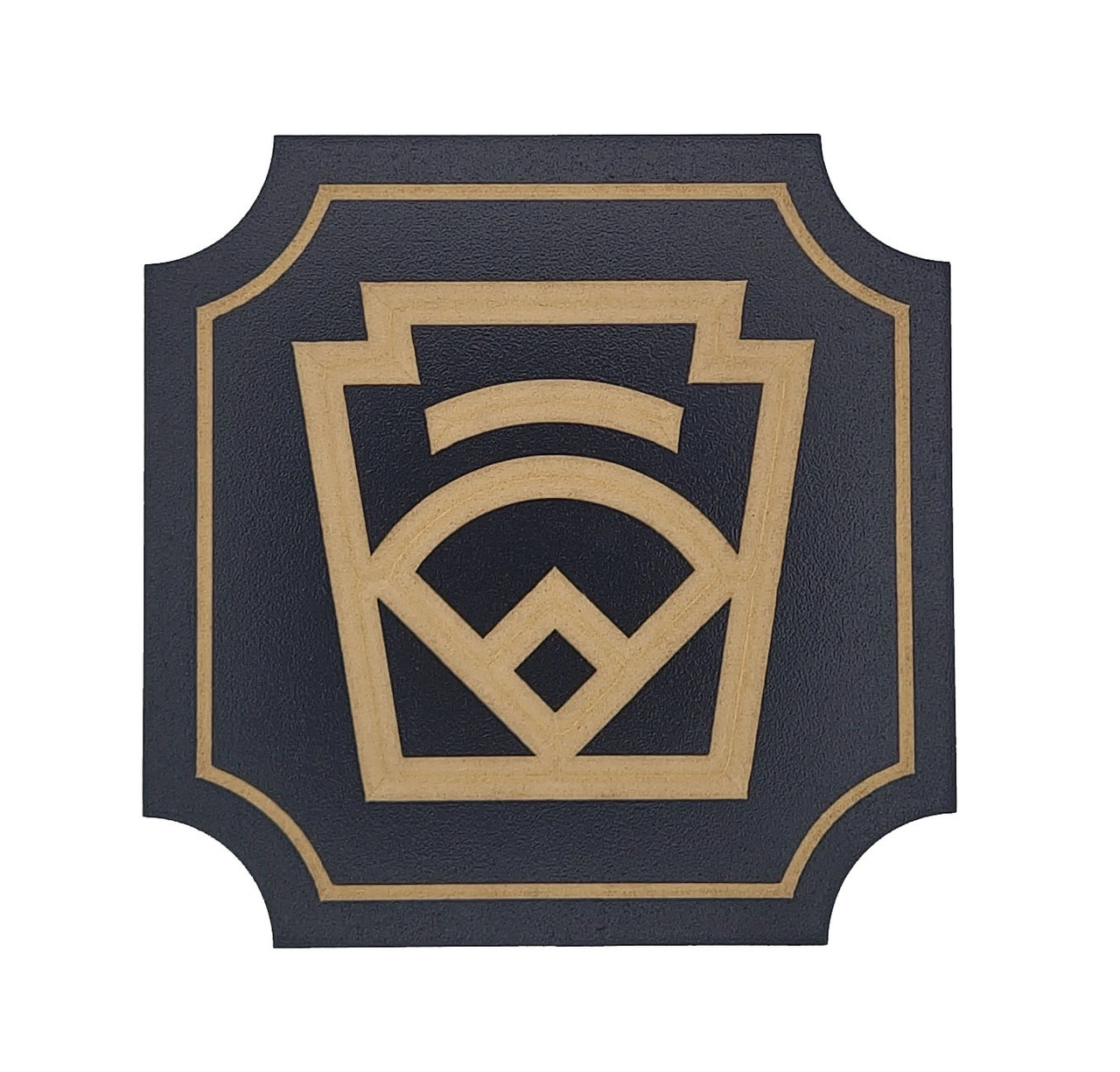 Little League Keystone Emblem Logo Black Wooden Plaque - Little 