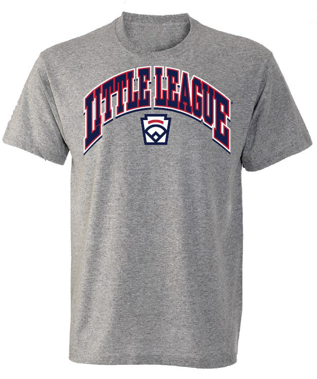 Little League Bold Iconic Arch Grey Tee - Little League Official Store
