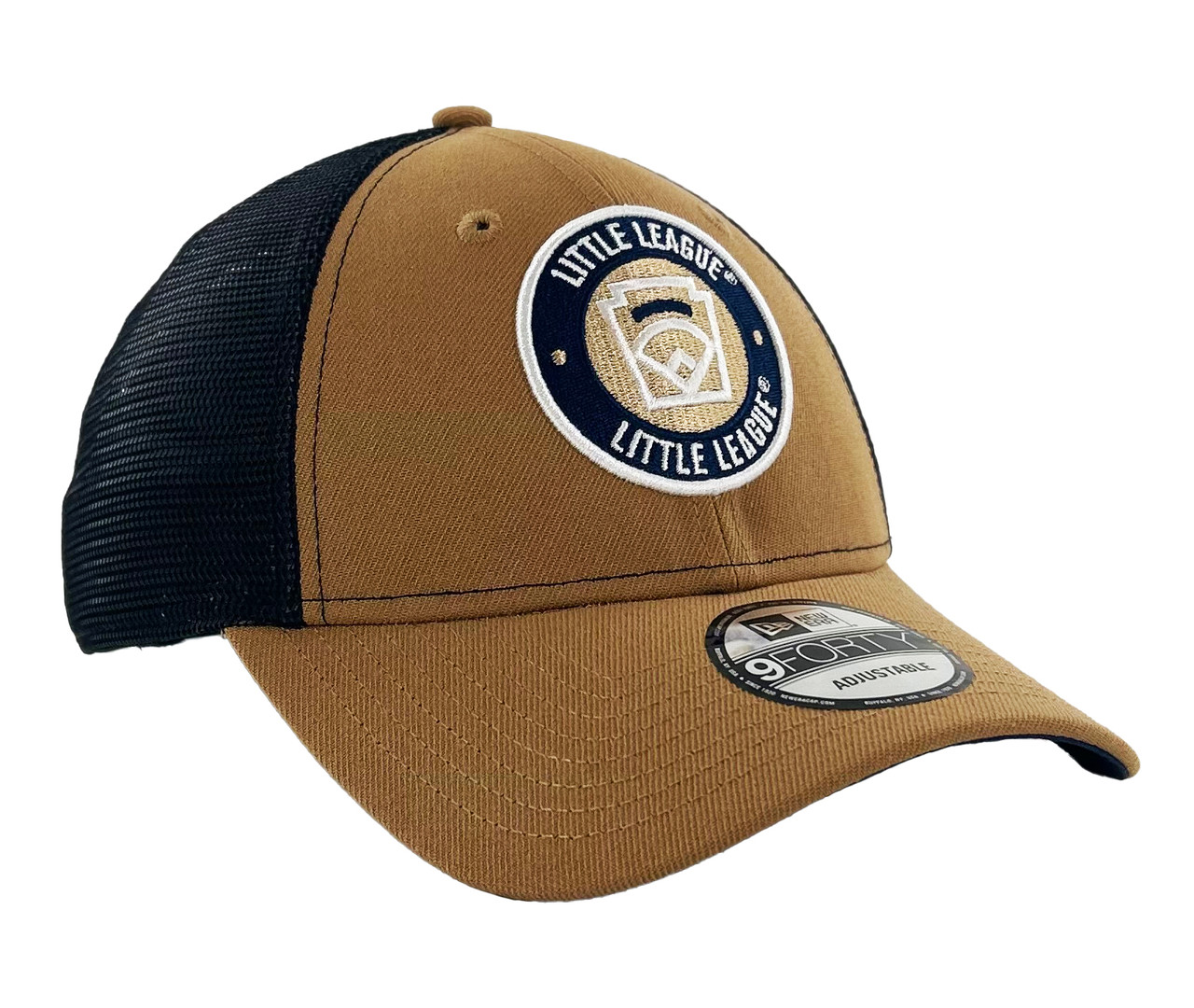 NEW ERA ★ llic Badge 9FORTY Adjustable ゴールド 帽子 New Era 9Forty Tan & Navy Trucker Little League Round Patch