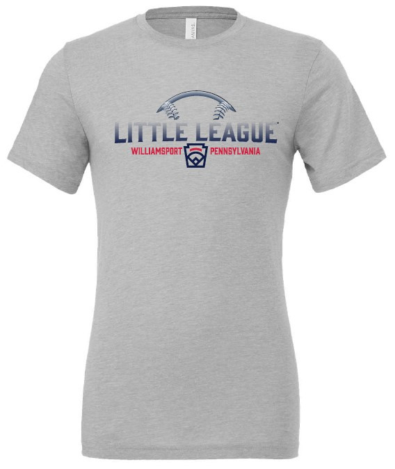 Little League Half Ball Fade Gray Tri-blend Tee - Little League