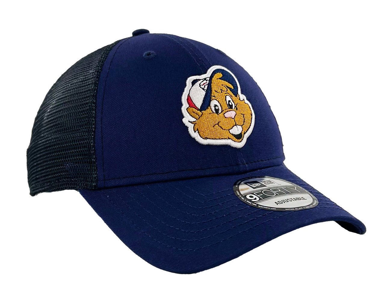 New Era 9Forty Navy Trucker Dugout Head Logo Adjustable Cap