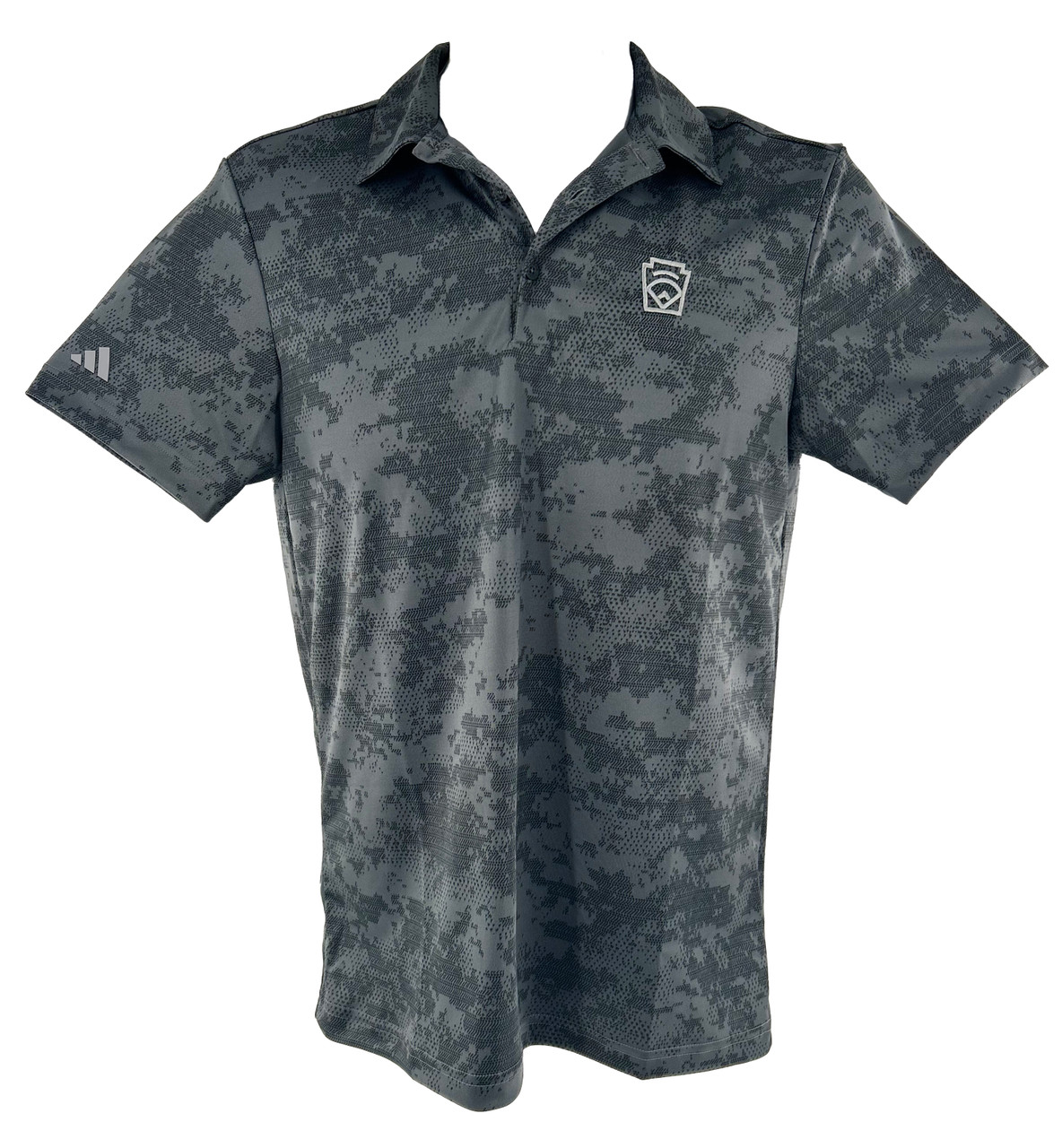 adidas® Little League Keystone Emblem Dark Gray Camo Polo - Little