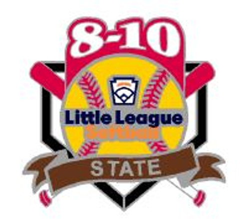 8-10 Little League Softball State Pin View Product Image