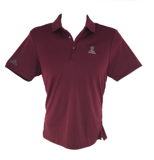 adidas®  Men's Little League Primary Logo Maroon Performance Polo View Product Image