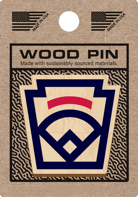 Little League Keystone Emblem Wooden Pin View Product Image