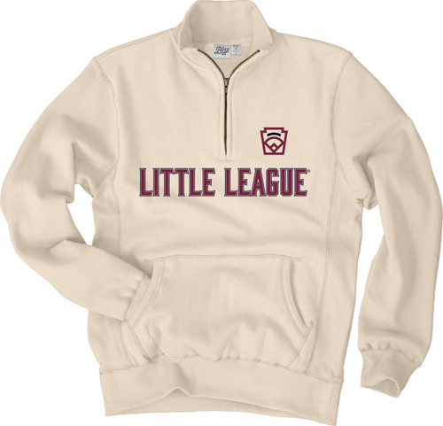 Little League Keystone Emblem Chest Tan 1/4 Zip View Product Image