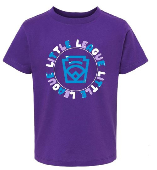 Little League Encircled Keystone Emblem Purple Toddler Jersey Tee View Product Image