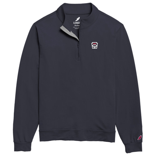 Little League Keystone Emblem Navy All Day 1/4 Zip Little League Keystone Emblem Navy All Day 1/4 Zip