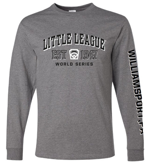 Little League World Series Authentic Monochrome Gray Youth Long Sleeve Little League World Series Authentic Monochrome Gray Youth Long Sleeve