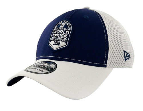 New Era 39Thirty Neo Navy & White Tonal Little League 2025 Baseball World Series Logo Cap View Product Image