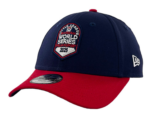 New Era 9Forty Navy & Red RWB Little League 2025 Baseball World Series Logo Youth Adjustable Cap View Product Image