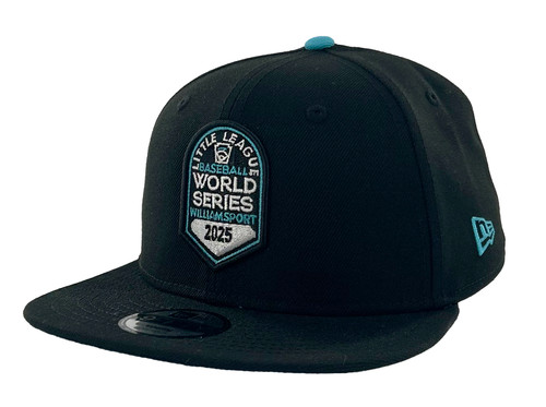 New Era 9Fifty Black Little League 2025 Baseball World Series Logo Youth Snapback Cap View Product Image