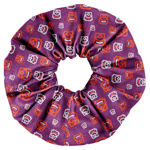 Little League Repeated Keystone Logo Purple Spirit Scrunchie
