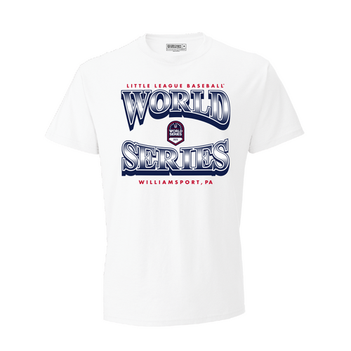 Little League 2025 Baseball World Series Heritage White Youth Tee Little League 2025 Baseball World Series Heritage White Youth Tee