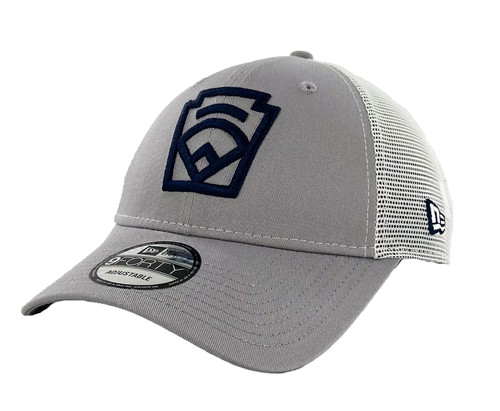 New Era 9Forty Gray Trucker Navy Keystone Logo Adjustable Cap
