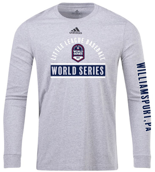 adidas Little League 2025 Baseball World Series Arch Grey Long Sleeve adidas Little League 2025 Baseball World Series Arch Grey Long Sleeve