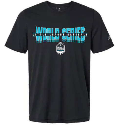 adidas Little League 2025 Baseball World Series BB Blue Warped Black Tee adidas Little League 2025 Baseball World Series BB Blue Warped Black Tee