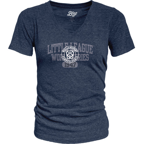Little League World Series Round Logo Navy V-Neck Tee View Product Image