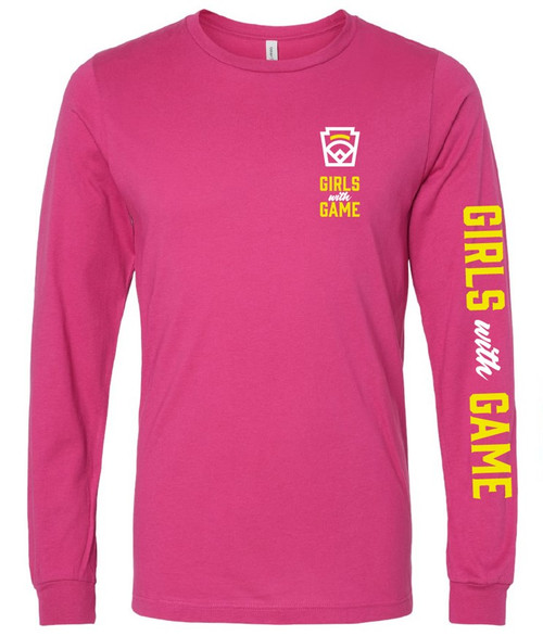 Little League Girls Changed The Game Forever Pink Long Sleeve View Product Image