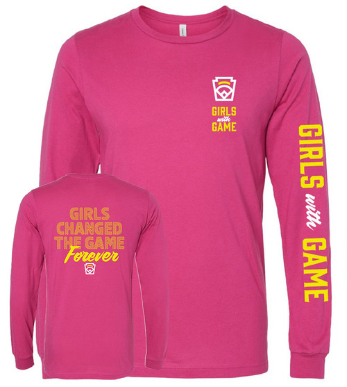 Little League Girls Changed The Game Forever Pink Long Sleeve