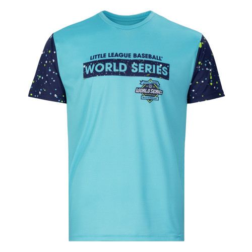 Little League 2026 Baseball World Series Blue Splatter Sublimated Tee