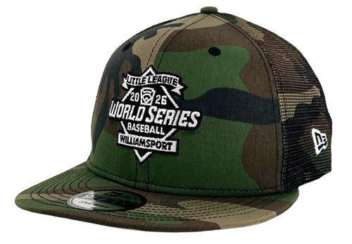 New Era 9Fifty Camo Trucker Little League 2026 Baseball World Series Logo Snapback Cap