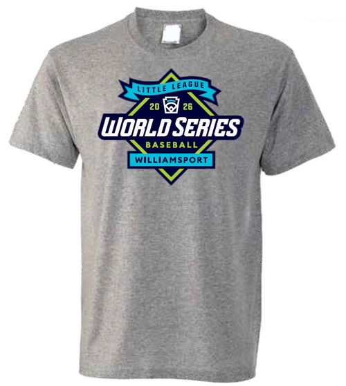 Little League 2026 Baseball World Series Gray Full Logo Tee