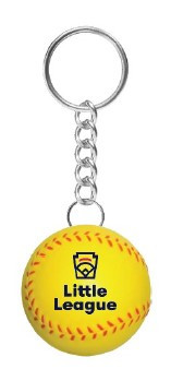 Little League Softball PVC Ball Keychain