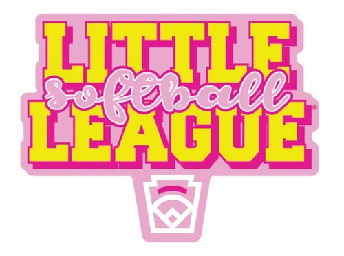 Little League Softball Pink Rugged Sticker