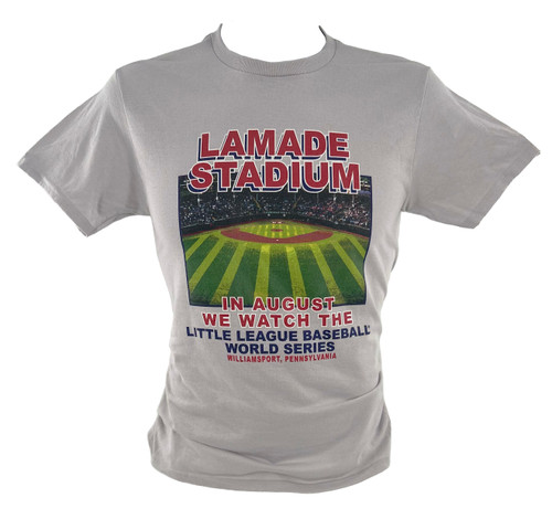 Little League Lamade Stadium In August We Watch LLBBWS Gray Tee
