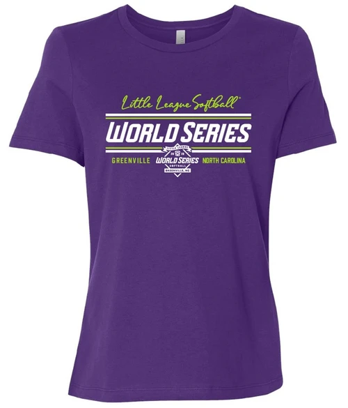 Little League 2026 Softball World Series Ladies Purple Tee
