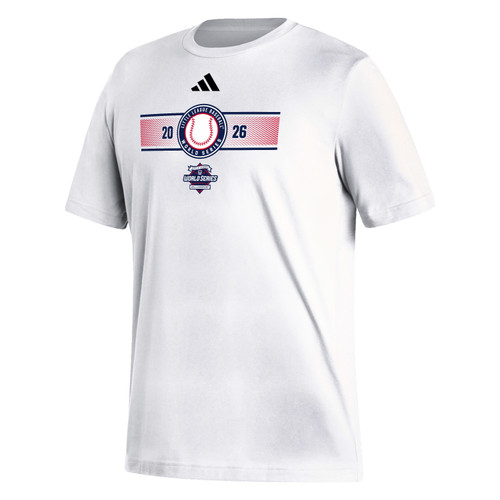 adidas® Little League 2026 Baseball World Series Diamond Mesh Ball White Tee