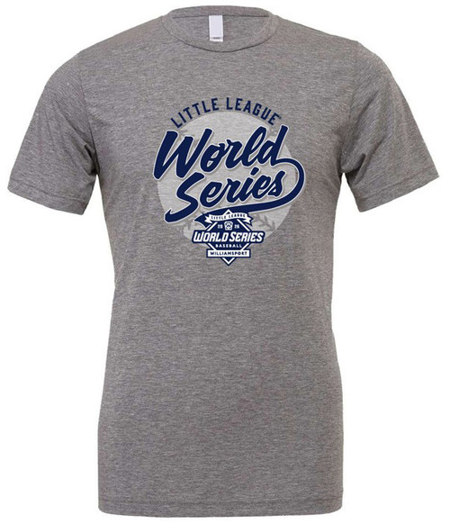 Little League 2026 Baseball World Series Ball Script Gray Triblend Tee