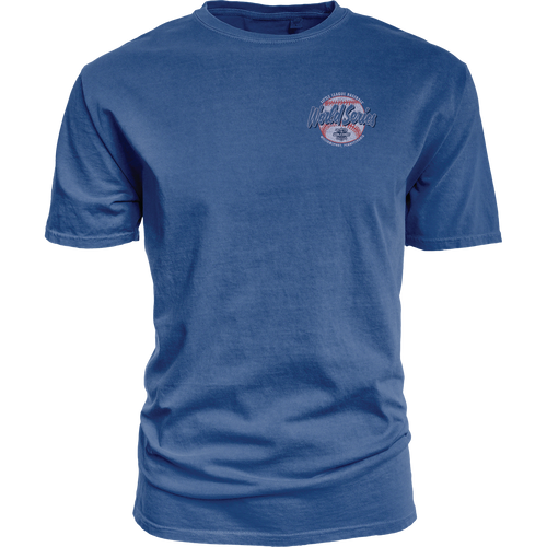 Little League 2026 Baseball World Series LC Full Back Ball Script Blue Tee View Product Image