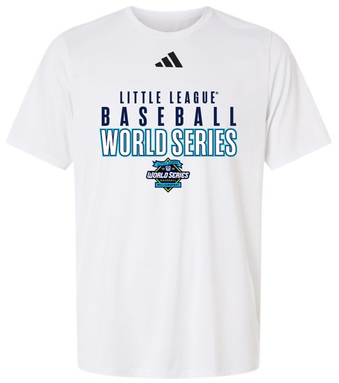 adidas® Little League 2026 Baseball World Series FC Stacked White Performance Tee