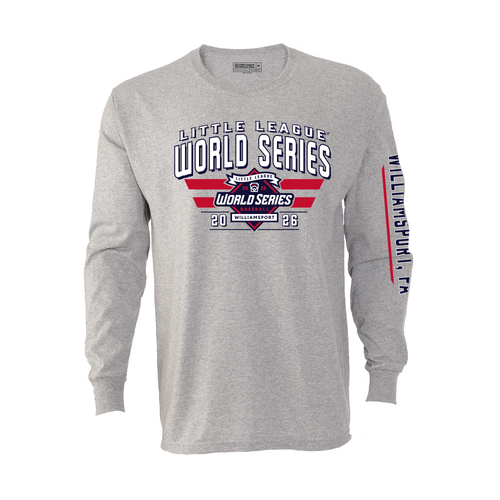 Little League 2026 Baseball World Series Gray RWB Long Sleeve