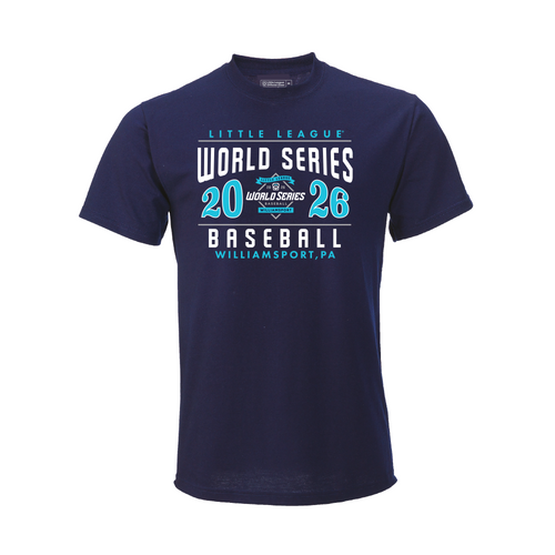 Little League 2026 Baseball World Series Navy Tonal Classic Year Tee