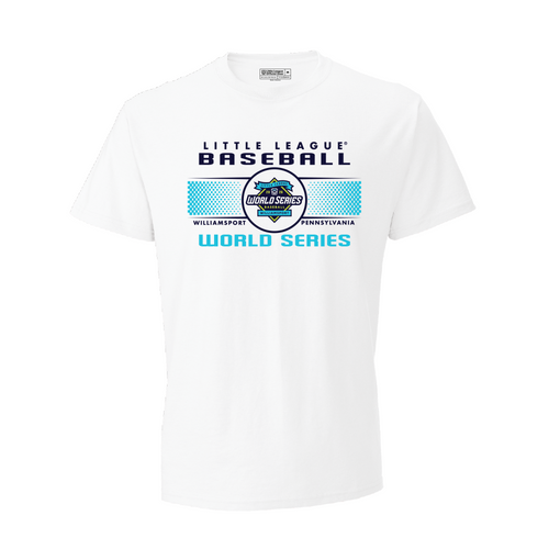 Little League 2026 Baseball World Series White Checkered Fade Tee