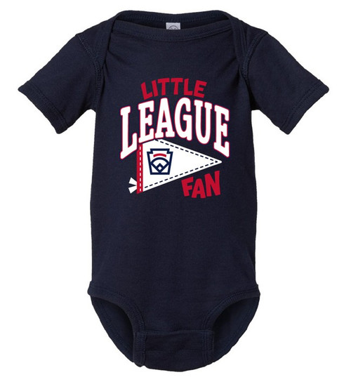 Little League Fan Pennant Navy Onesie