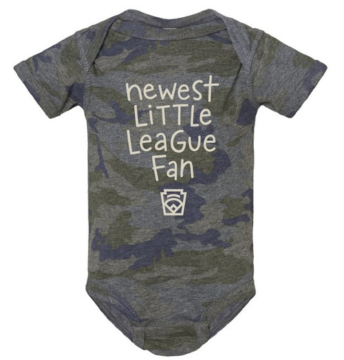 Newest Little League Fan Camo Onesie