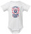 Little League Baby Keystone Heart Grey Onesie View Product Image