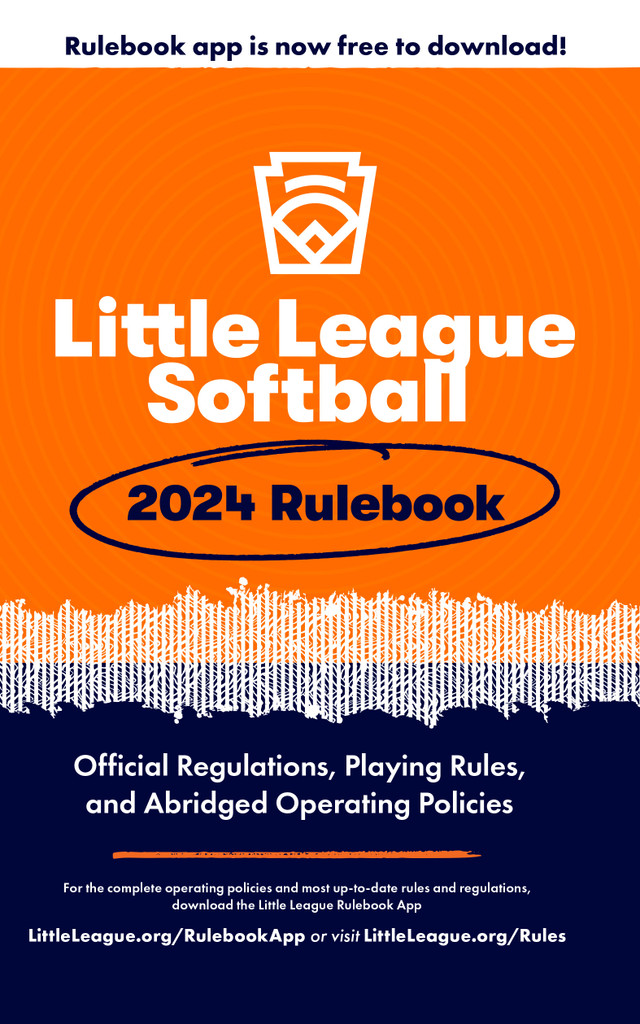 2024 Little League Softball Rule Book Little League Official Store
