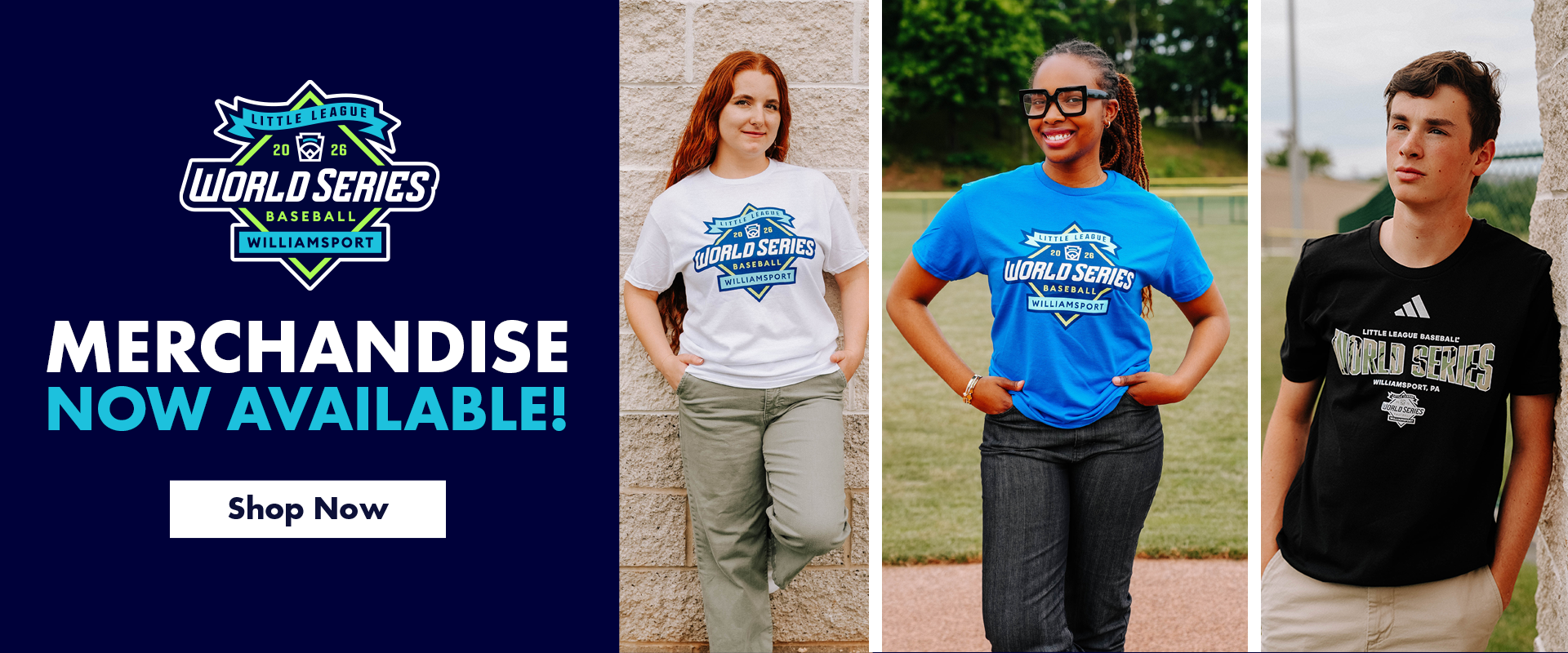 Shop 2026 Little League Baseball World Series merchandise only while supplies last!