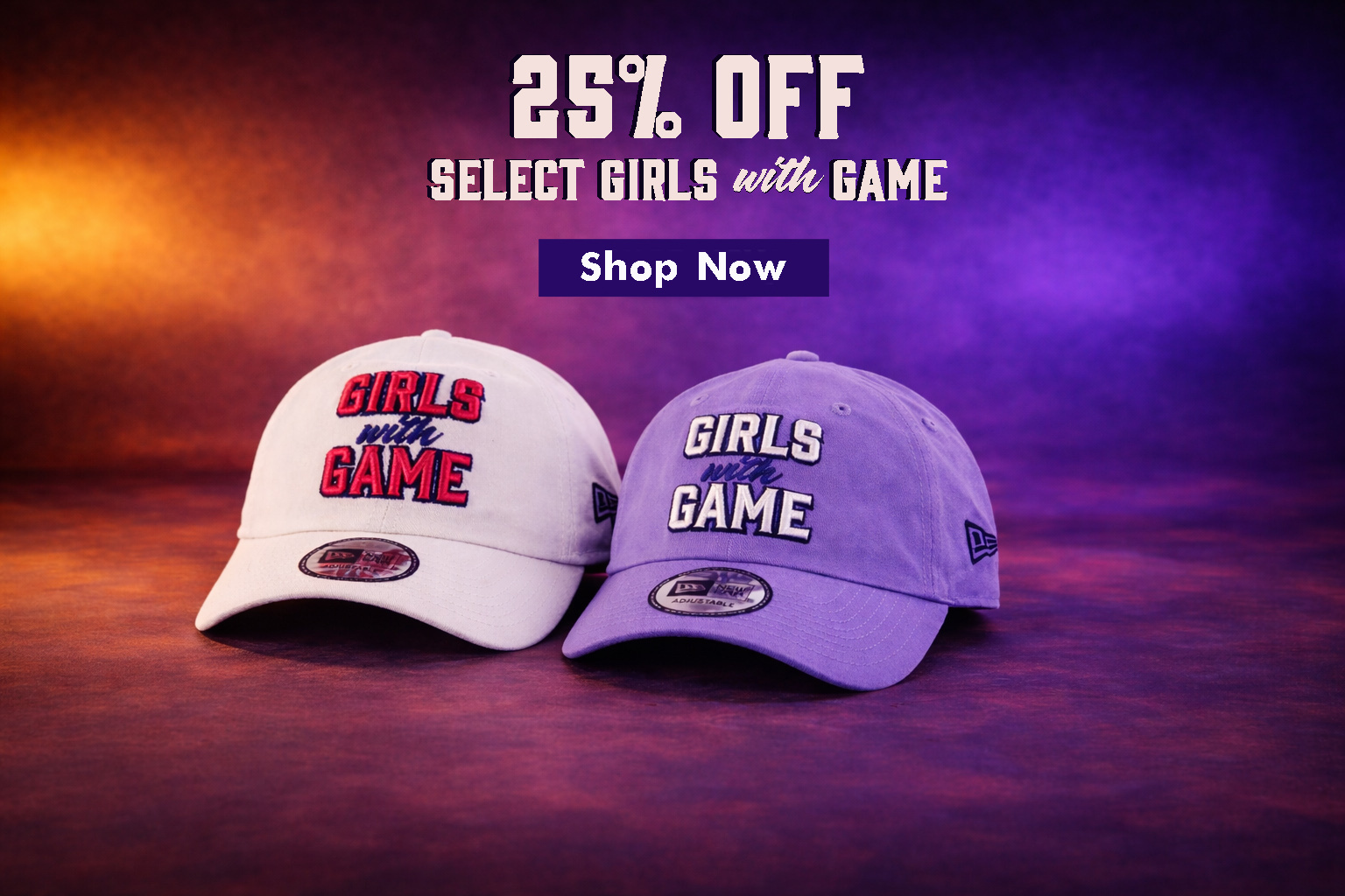 Shop select Girls with Game merchandise 25% Off all month long!