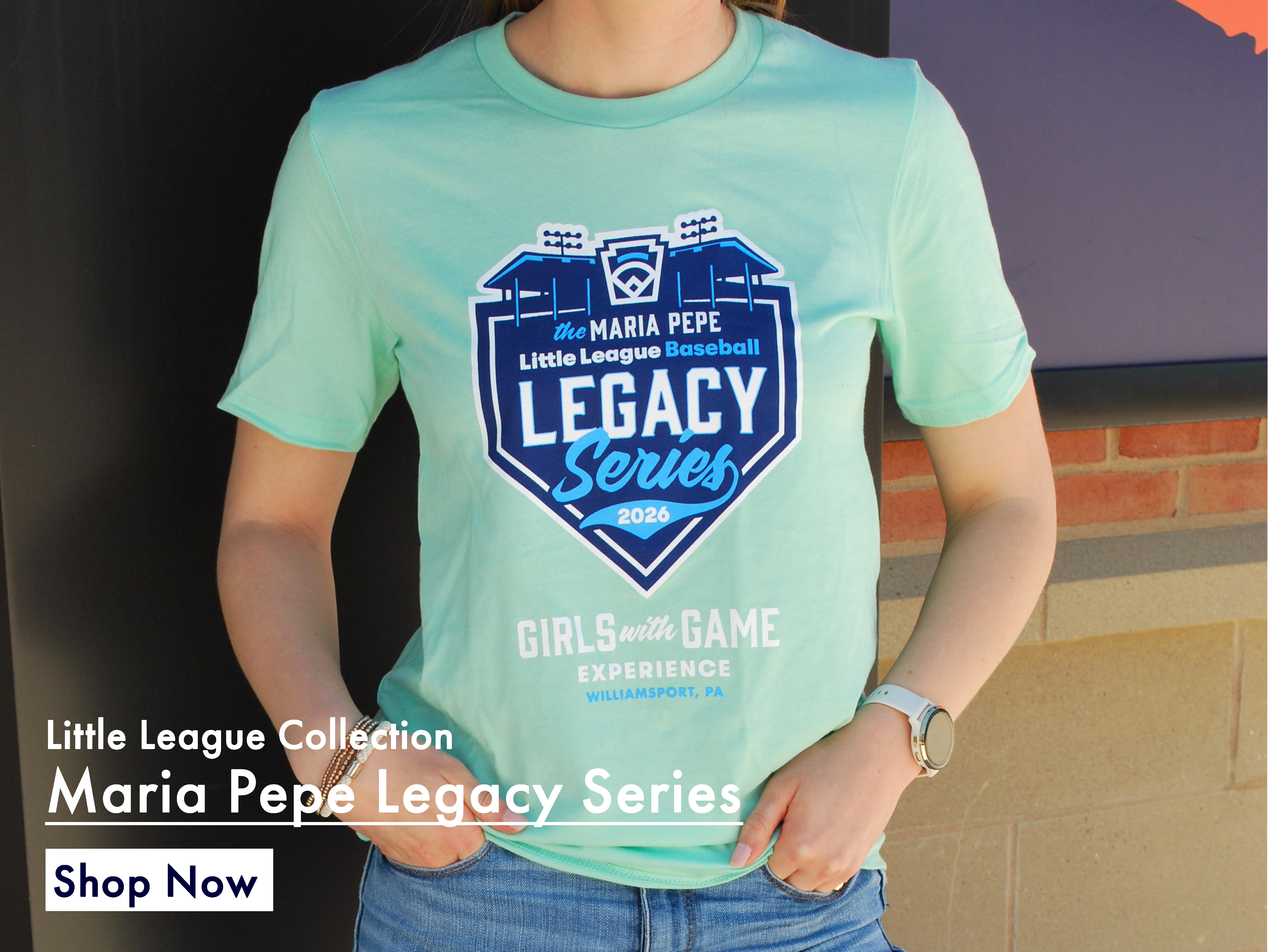 Shop the Maria Pepe Little League Baseball Legacy Series 2026 t-shirt!