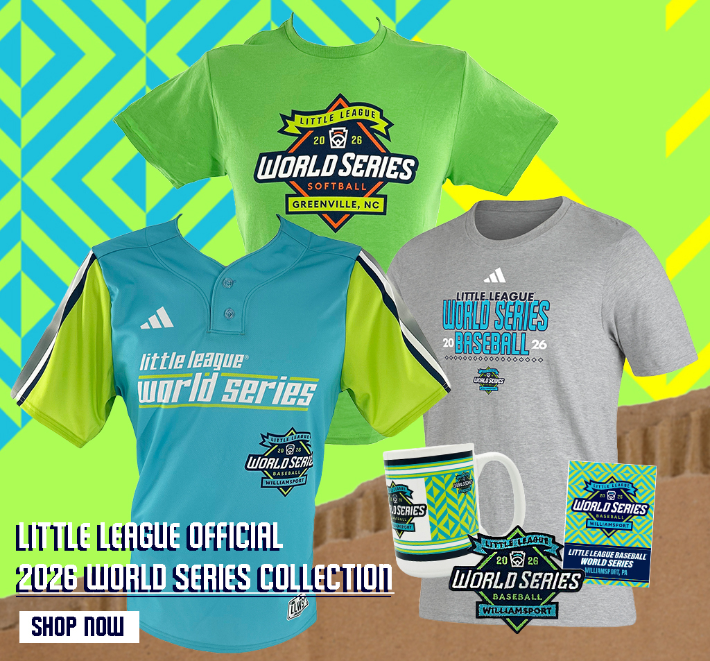 Shop 2026 Little League World Series exclusive merchandise only available at ShopLittleLeague.org!