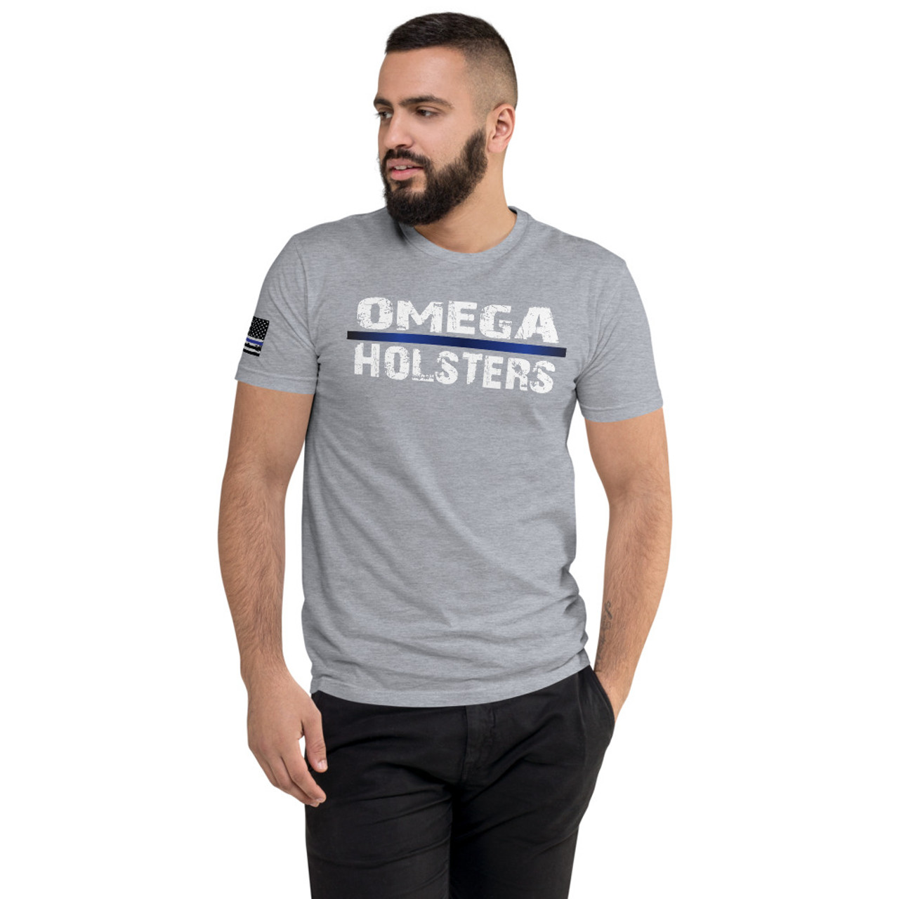 Men's Short “Thin Blue Next Level T-shirt - Omega LLC